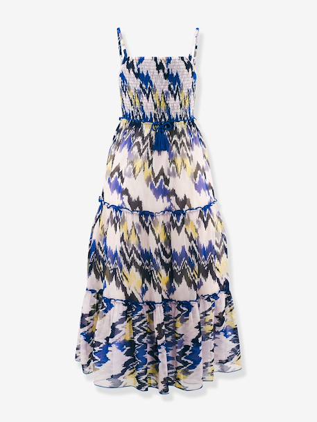 Happy Girls tiered and smocked strappy dress for girl blue 