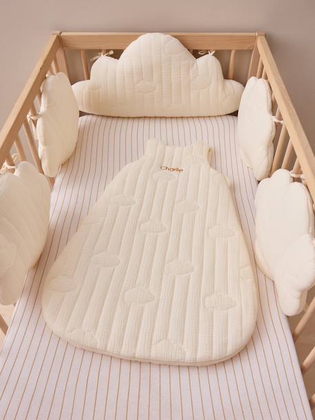 Cloud cushions cot or playpen bumper ecru 