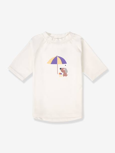 Short-sleeved swim T-shirt for baby white 