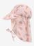 UV-protection cap with neck flap rose 