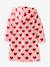 Heart-print cotton dressing gown printed pink 