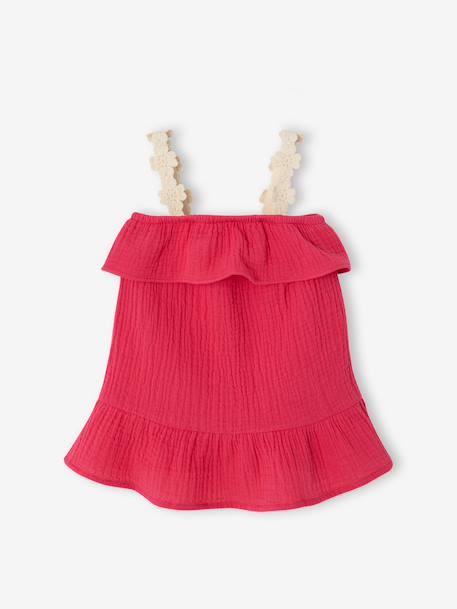 Baby girls' dress and bandana set raspberry pink 