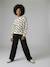Girl's wide-leg knitted trousers anthracite 