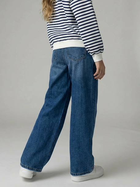 Girl's wide-leg denim trouser denim grey+light blue+medium blue 