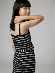 Girls-Fancy Knit Strappy Top for Girls, JONEN 