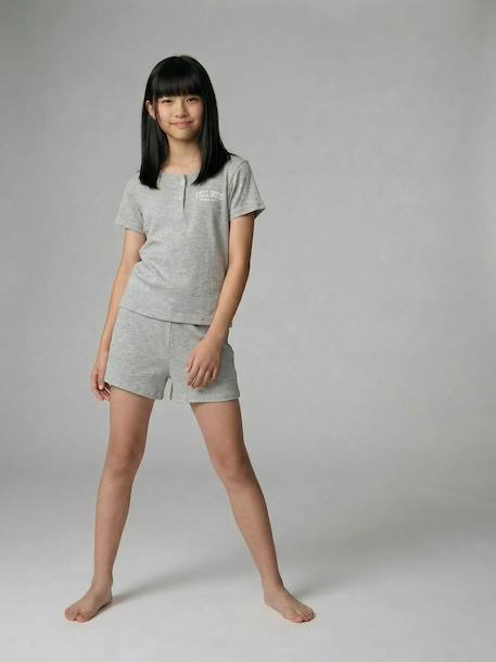 Pack of 2 short and long pyjamas marl grey 