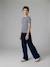 Wide-leg velvet trousers navy blue 