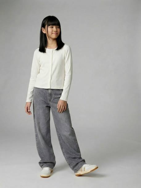 Girl's wide-leg denim trouser denim grey+light blue+medium blue 