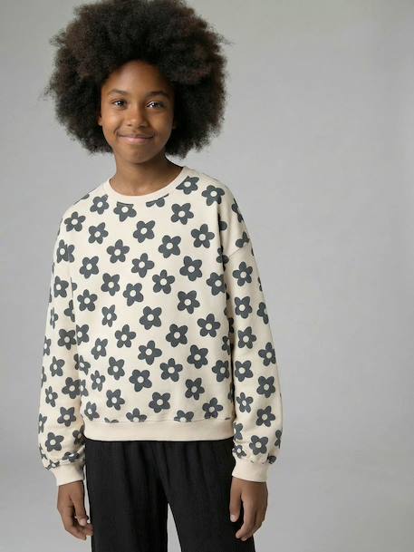 Oversized sweatshirt brown+navy blue+vanilla 