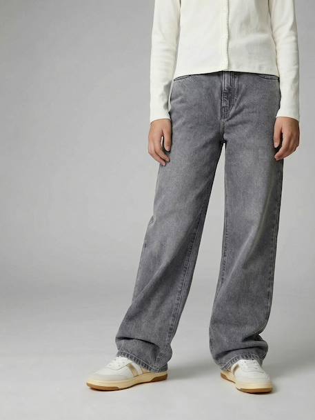 Girl's wide-leg denim trouser denim grey+light blue+medium blue 