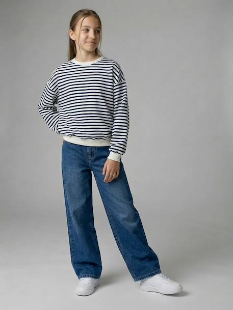 Girl's wide-leg denim trouser denim grey+light blue+medium blue 