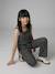 Fancy Knit Strappy Top for Girls, JONEN black+striped black 