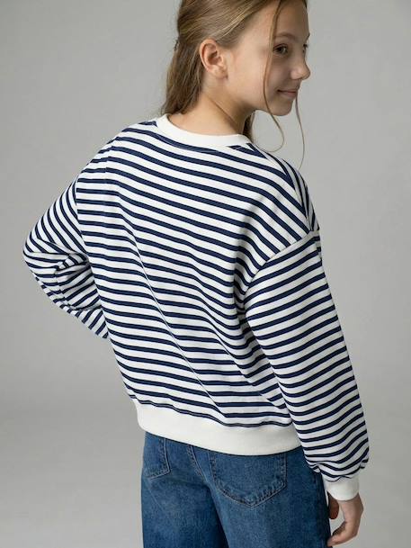 Oversized sweatshirt brown+navy blue+vanilla 