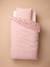 Duvet cover and pillowcase set printed pink 