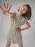Fancy Openwork Knit Dress for Girls, JONEN striped black 