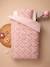 Duvet cover and pillowcase set printed pink 