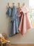 Baby Hooded Bath Cape With Embroidered Animals BLUE MEDIUM SOLID+PINK MEDIUM SOLID+White 