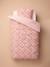 Duvet cover and pillowcase set printed pink 