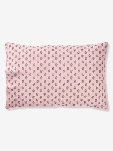 Duvet cover and pillowcase set printed pink 