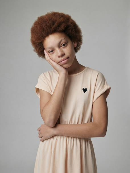 Dress with Openings on the Sides, for Girls, JONEN anthracite+vanilla 