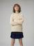Jonen girl's cable knit jumper vanilla 