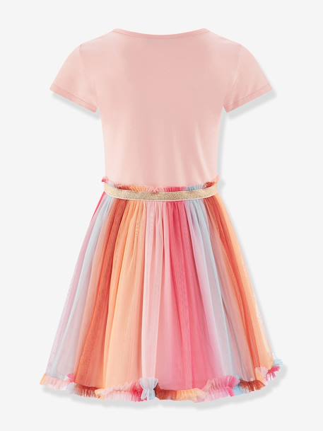 Happy Girls dress with tulle skirt for girl rosy 