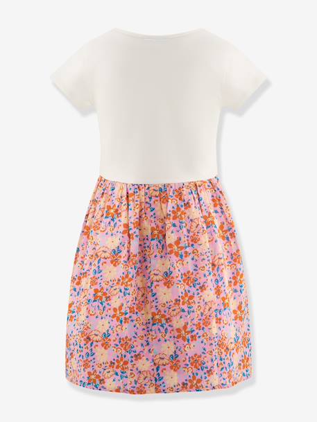 Happy Girls dress with crochet flowers for girl multicoloured 