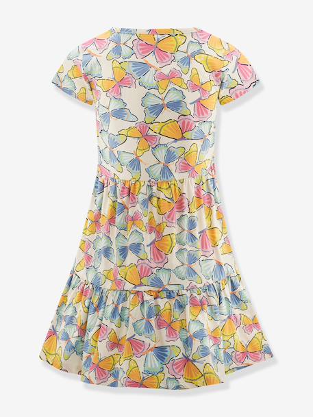 Happy Girls dress with butterflies for girl multicoloured+slate blue 