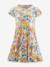 Happy Girls dress with butterflies for girl multicoloured+slate blue 