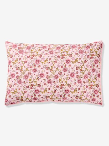 Duvet cover and pillowcase set printed pink 