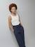 Jonen girl's cotton gauze trousers ink blue+khaki 