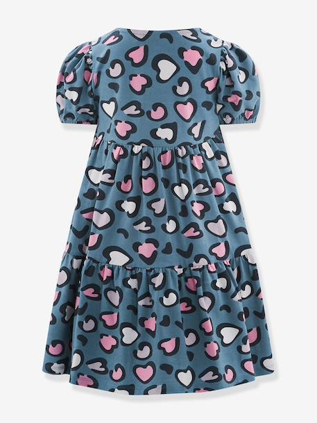 Heart print dress Happy Girls for girl slate blue 