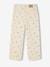 Girl's wide-leg cherry print cotton trousers vanilla 