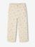 Girl's wide-leg cherry print cotton trousers vanilla 