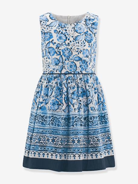 Happy Girls paisley floral party dress for girl blue 