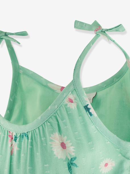 Pinafore dress with flowers Happy Girls for girl pastel green 