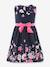 Festive floral dress with bows by Happy Girls for girl blue+ecru 
