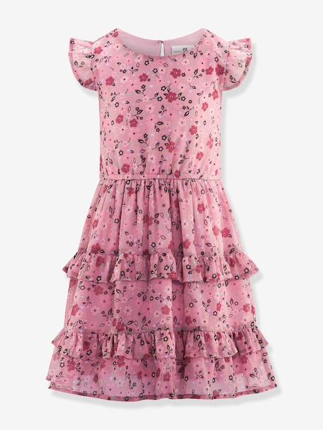 Frilled dress with millefleurs print by Happy Girls for girl rosy 