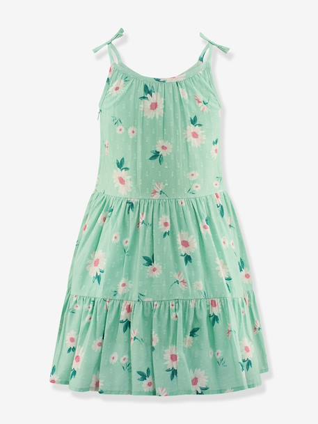 Pinafore dress with flowers Happy Girls for girl pastel green 