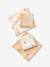 Pack of 4 muslin squares in cotton gauze printed white 