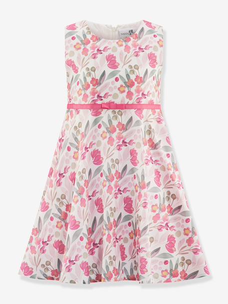Party dress with small bow by Happy Girls for girl ecru 