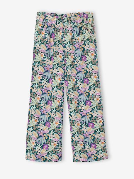Floral Print Trousers green+vanilla 