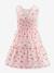 Dress with ruffle skirt and cherries by Happy Girls for girl pastel pink 
