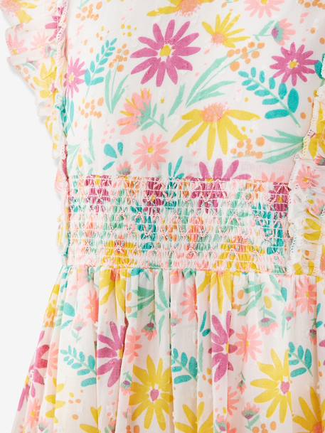 Floral dress with ruffle sleeves by Happy Girls for girl multicoloured 