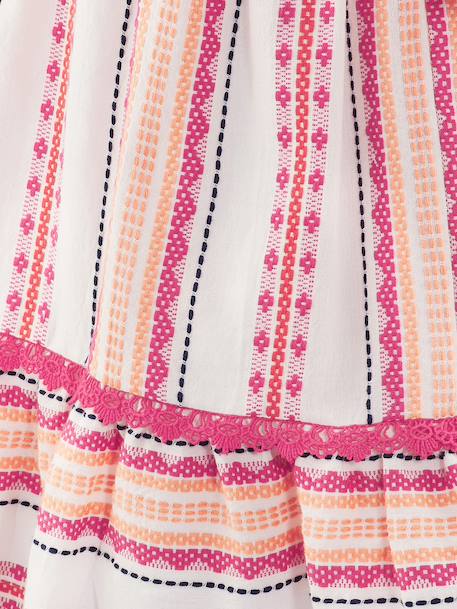 Boho dress with ruffled hem by Happy Girls for girl multicoloured 