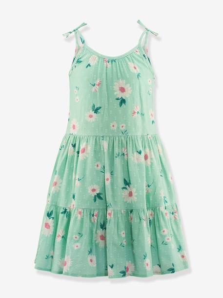 Pinafore dress with flowers Happy Girls for girl pastel green 
