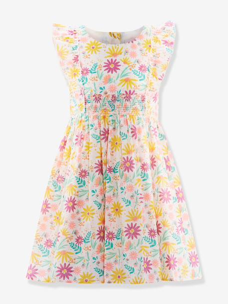 Floral dress with ruffle sleeves by Happy Girls for girl multicoloured 