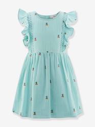 -Embroidered dress with ruffles Happy Girls for girl