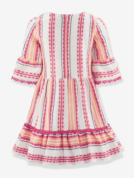 Boho dress with ruffled hem by Happy Girls for girl multicoloured 
