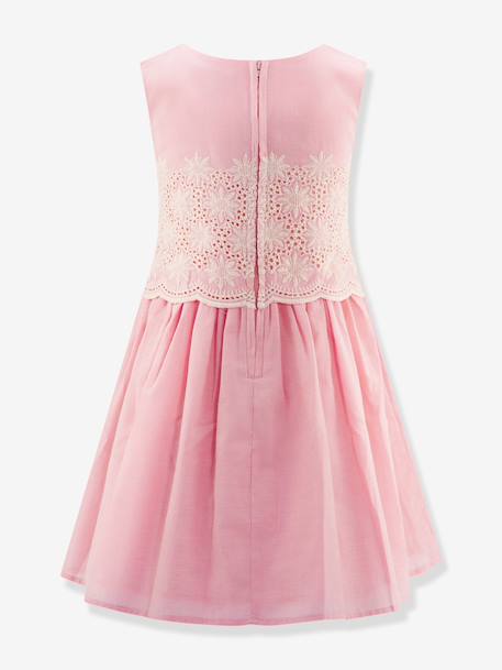 Sleeveless dress with broderie anglaise Happy Girls for girl rosy 